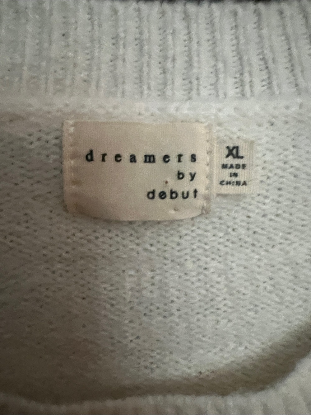 NEW! Dreamers By Debut whimsical off-white sweater with yarn bows XL - Picture 4 of 12